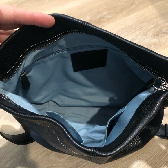 Coach Black Leather Duffle Shoulder Bag (COACH F15064) - Picture 3 of 4